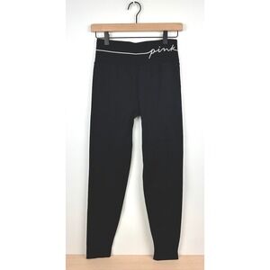 PINK Active Leggings Womens Medium Black High Waist Seamless Athleisure